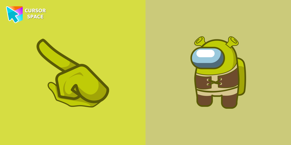 Among Us Shrek Character cursor