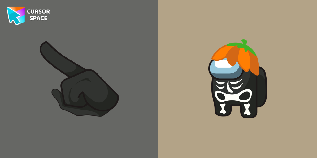 Among Us Skeleton Character cursor