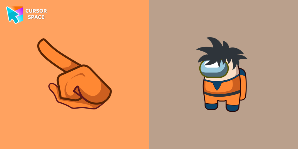 Among Us Son Goku Character cursor