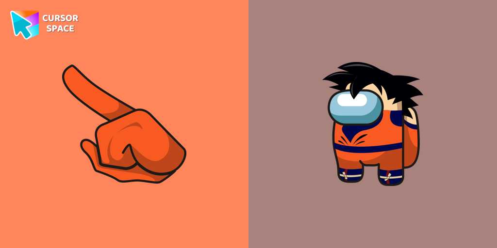 Among Us Son Goku Character cursor