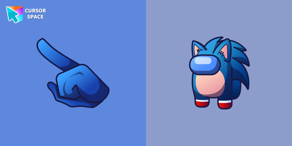 Among Us Sonic Character cursor
