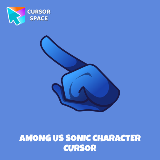 Among Us Sonic Character cursor arrow cursor
