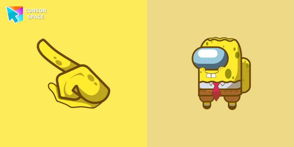 Among Us Spongebob Character cursor