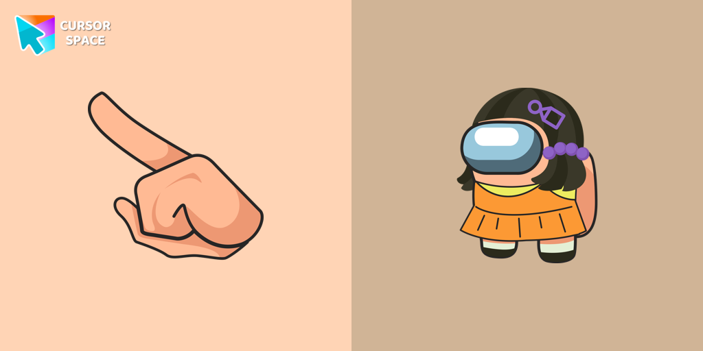 Among Us Squid Game Killer Doll Character cursor