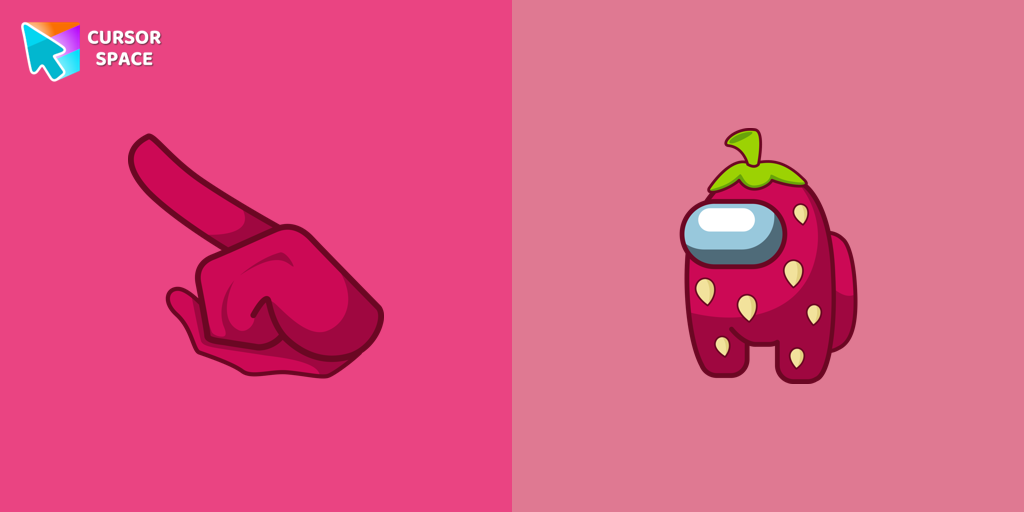 Among Us Strawberry Character cursor