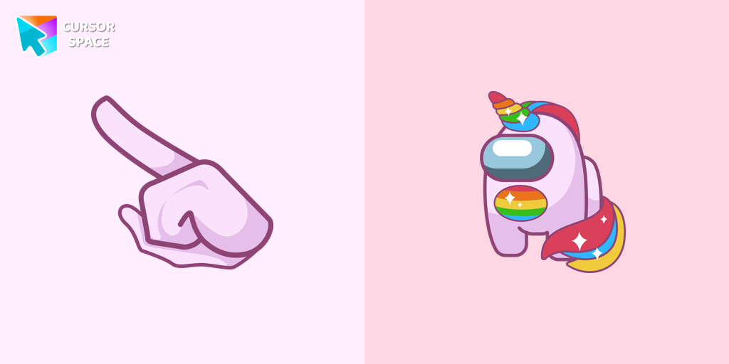 Among Us Unicorn Character cursor