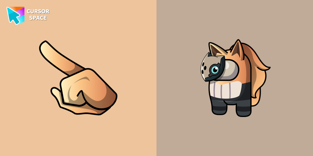 Among Us Whisper the Wolf Character cursor