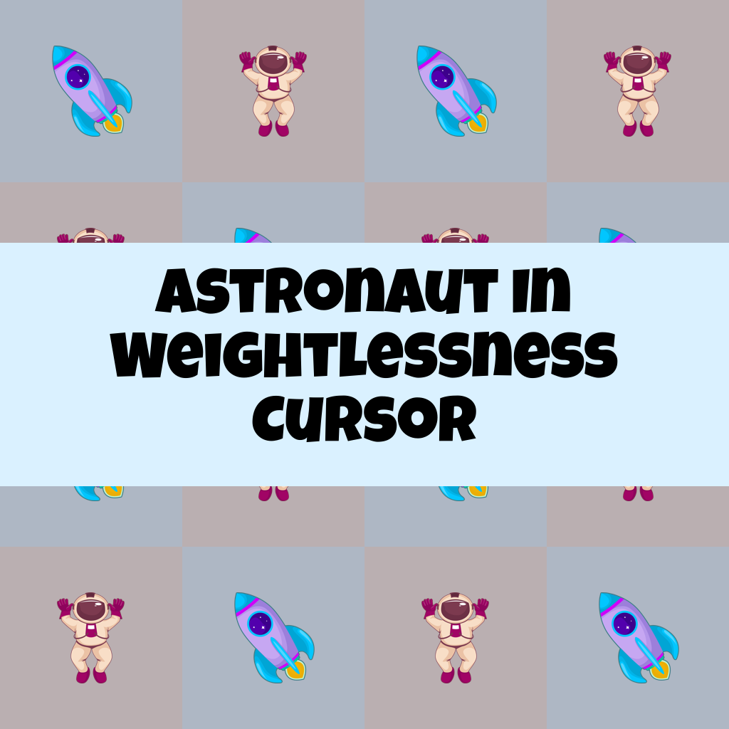 Preview Astronaut in Weightlessness cursor custom cursor pack