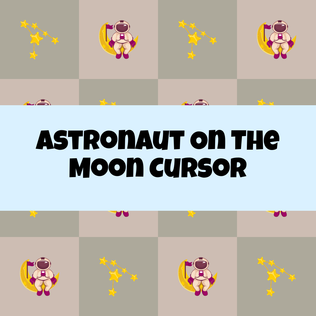 Preview Astronaut on the Moon cursor custom cursor pack