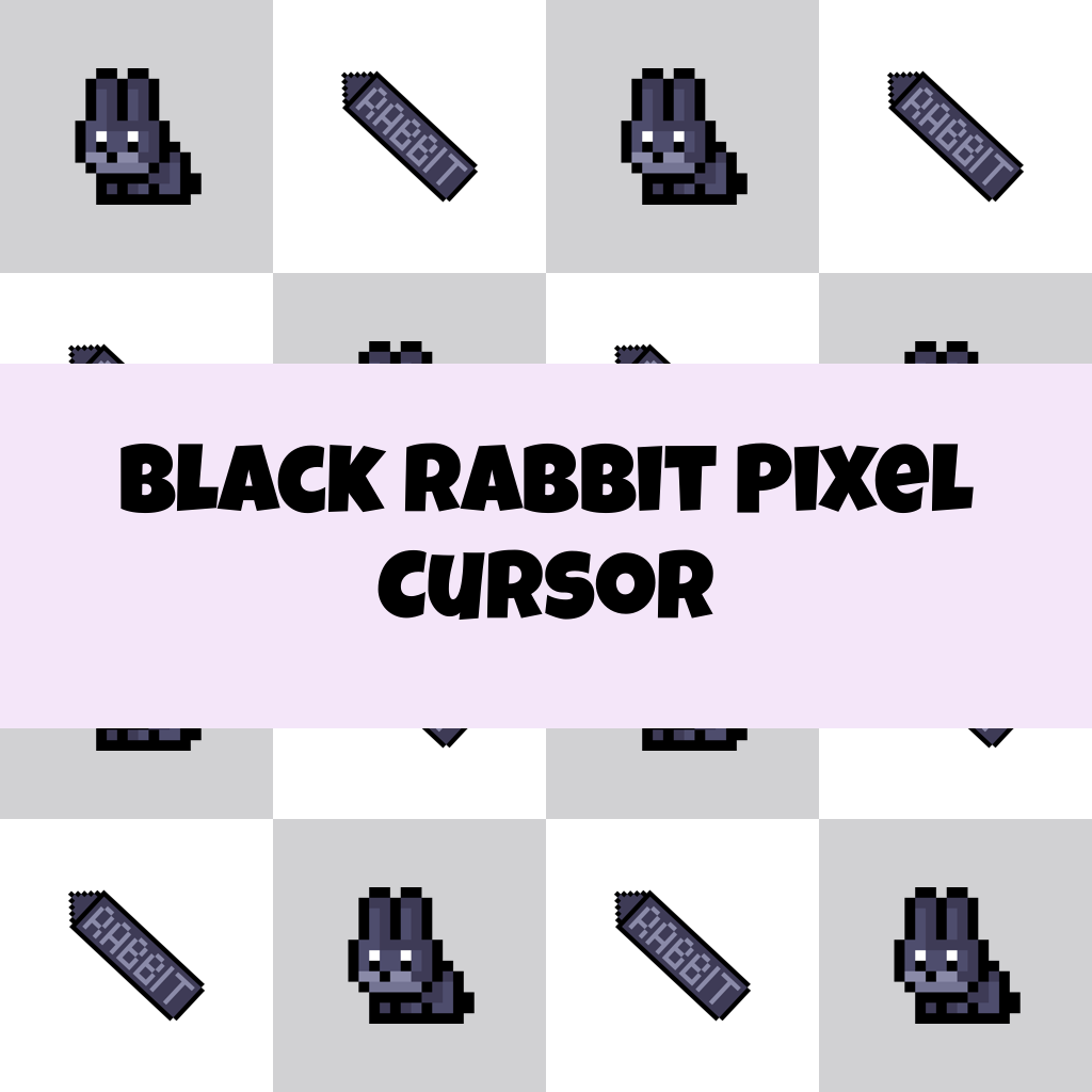 Preview Black Rabbit Pixel cursor custom cursor pack
