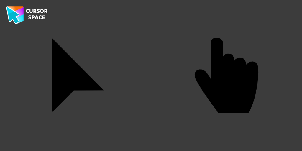 Black triangle cursor