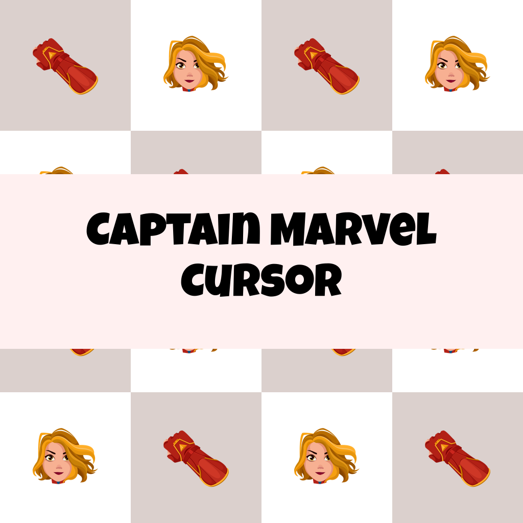Preview Captain Marvel cursor custom cursor pack