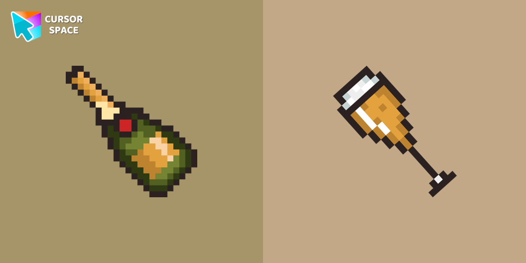 Champagne Pixel cursor