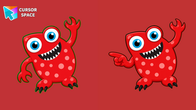 Cherry Dot Monster Cursor