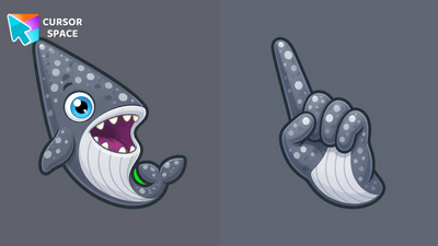 Chomp Grey Monster Cursor