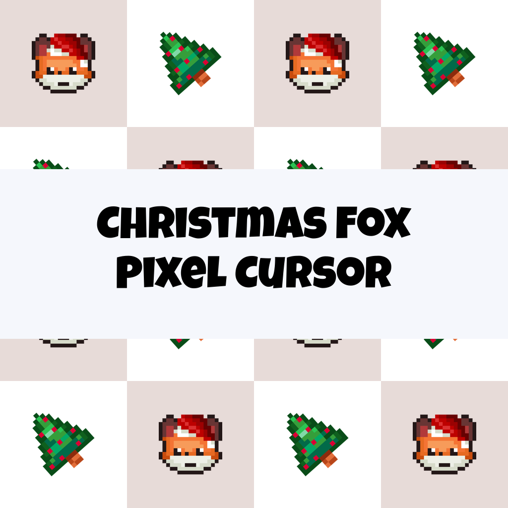 Preview Christmas Fox Pixel cursor custom cursor pack