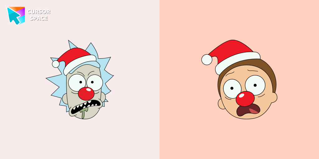Christmas Rick and Morty cursor