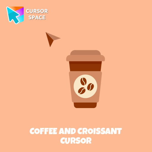 Coffee and Croissant cursor arrow cursor