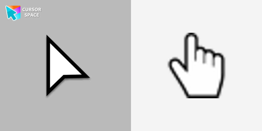 Colored White Custom Cursor