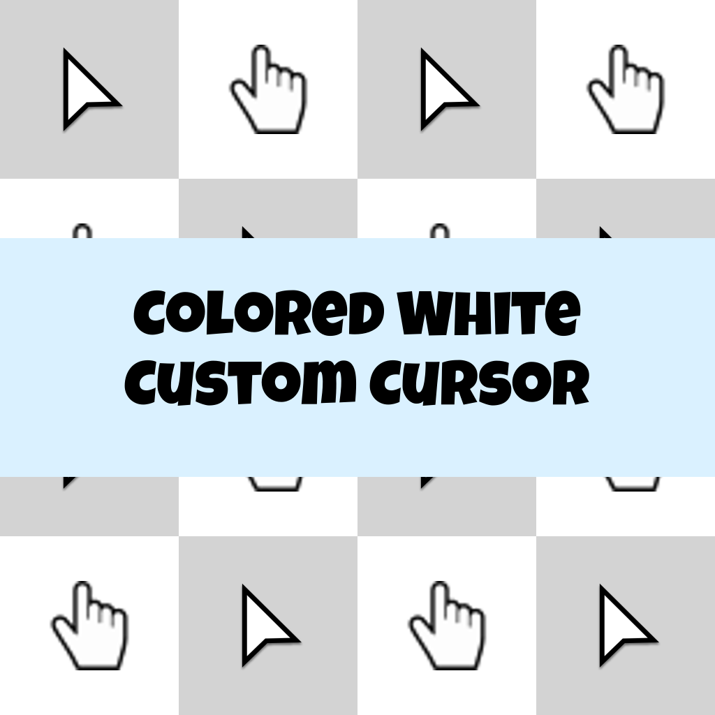 Preview Colored White Custom Cursor custom cursor pack