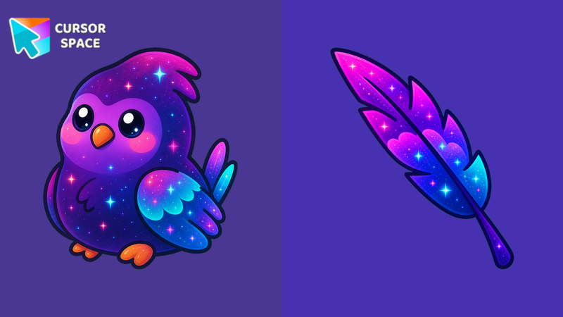 Cosmic Kawaii Macaw Animated Cursor