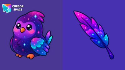 Cosmic Kawaii Macaw Animated Cursor