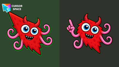Crimson Tentacle Monster Cursor