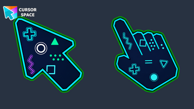 Cyan Game Cursor
