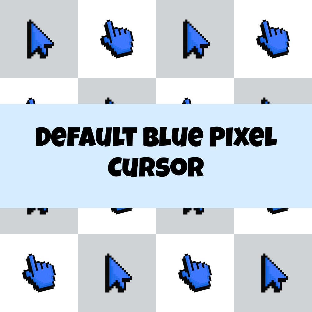 Preview Default Blue Pixel cursor custom cursor pack