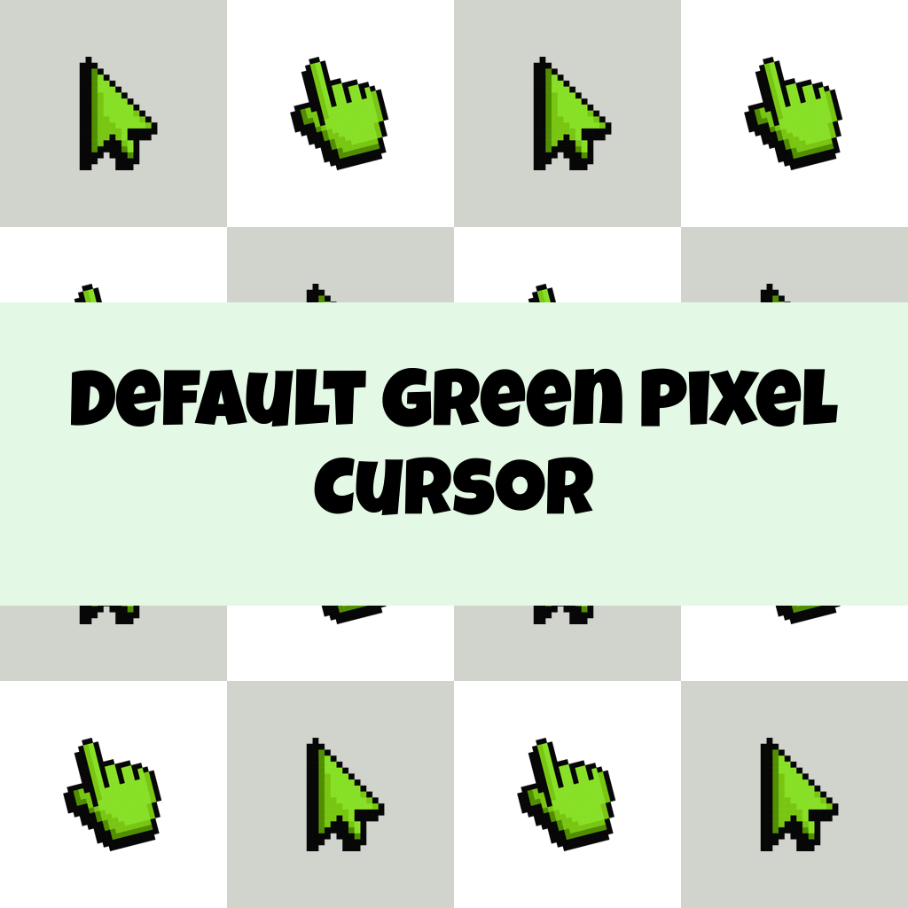 Preview Default Green Pixel cursor custom cursor pack