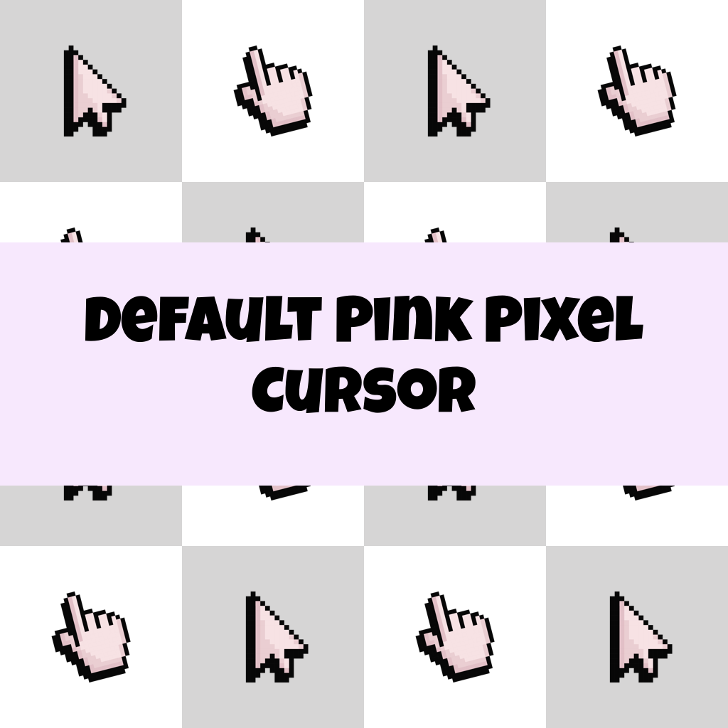 Preview Default Pink Pixel cursor custom cursor pack