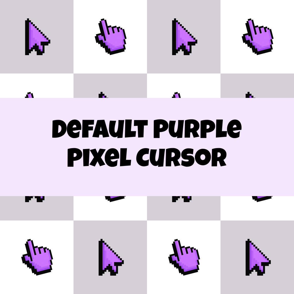 Preview Default Purple Pixel cursor custom cursor pack