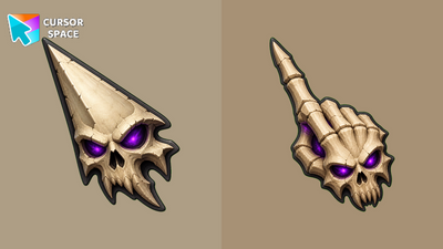 Game Boss Skull Cursor