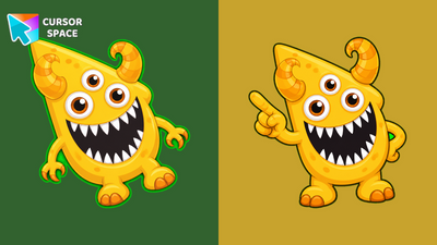 Golden Curl Monster Cursor