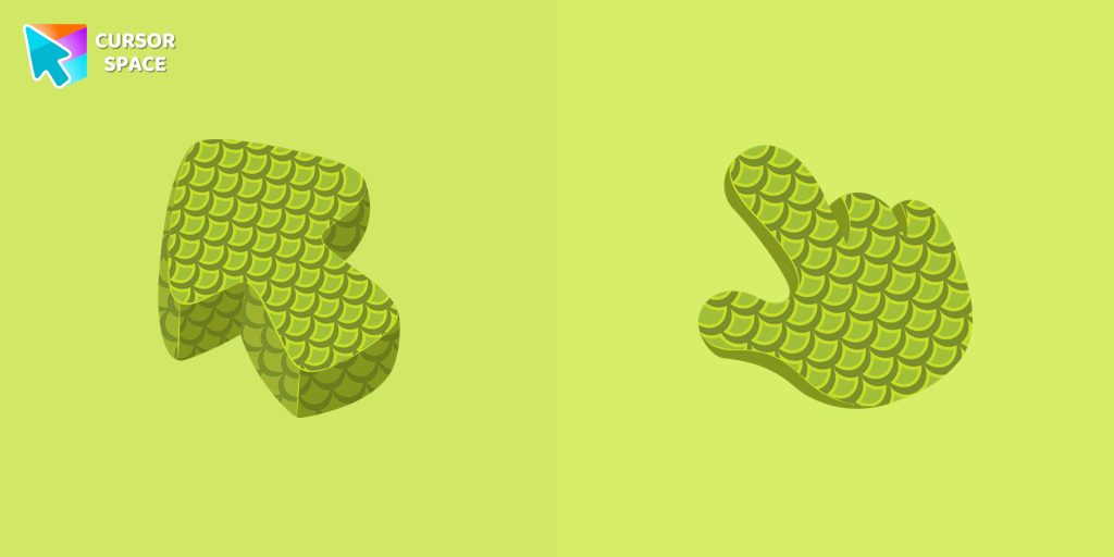 Green Scales Texture cursor