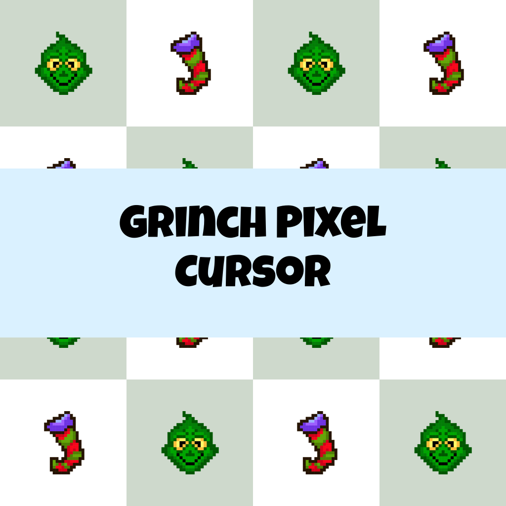 Preview Grinch Pixel cursor custom cursor pack