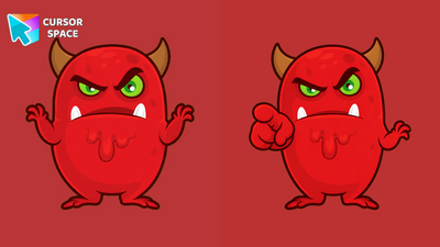 Grumpy Imp Monster Cursor