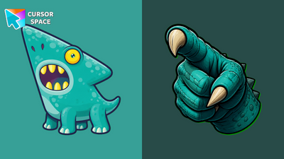 Gulp Dino Monster Cursor