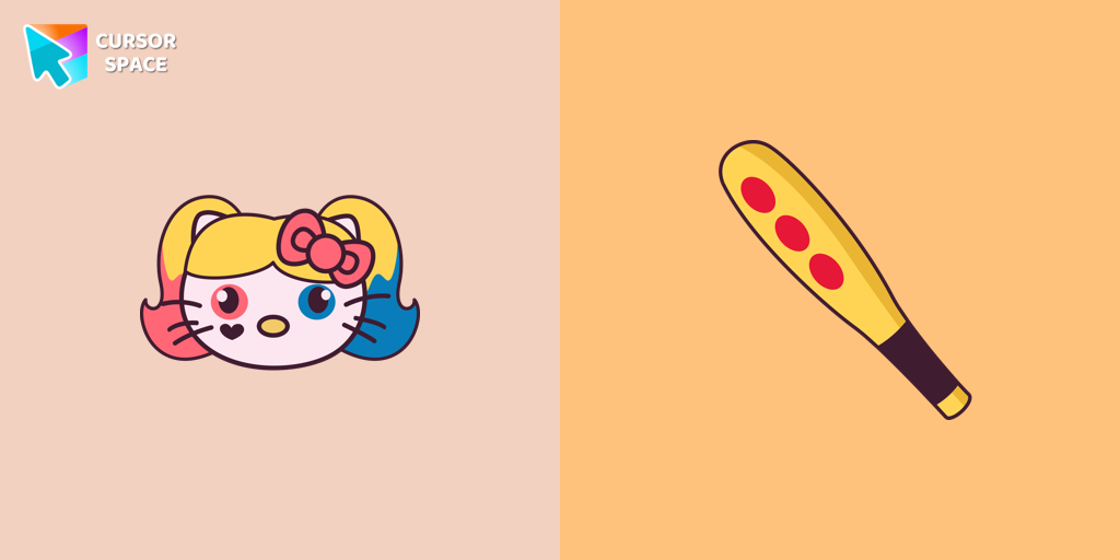 Hello Kitty Harley Quinn cursor