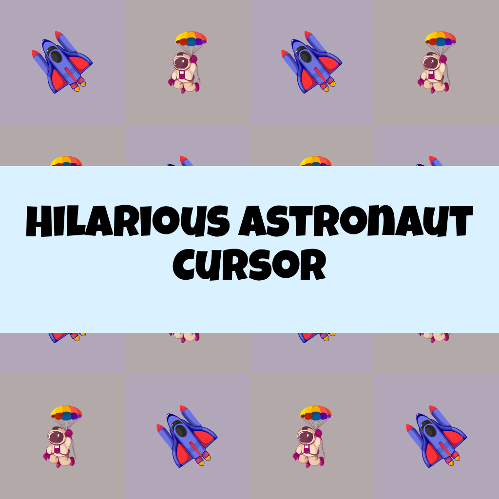 Preview Hilarious Astronaut cursor custom cursor pack