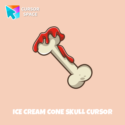 Ice Cream Cone Skull cursor pointer cursor