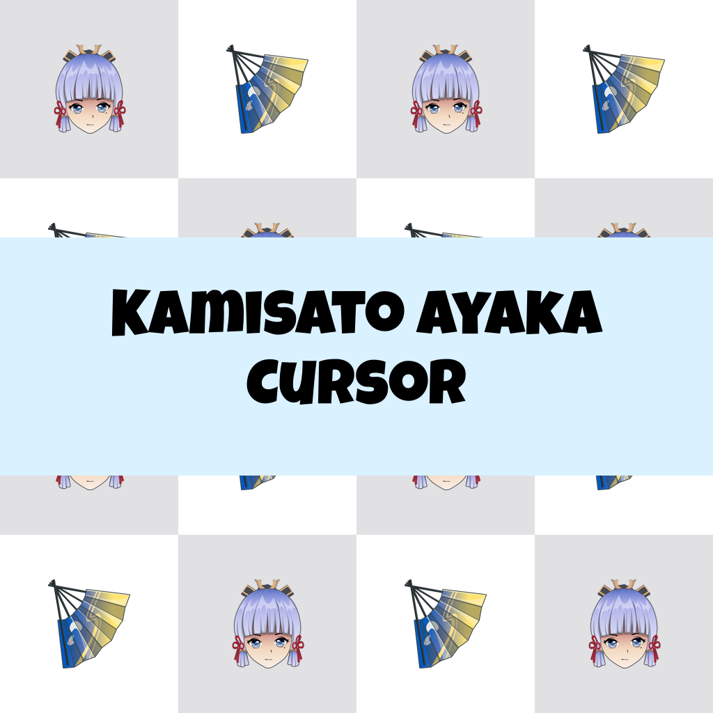 Preview Kamisato Ayaka cursor custom cursor pack
