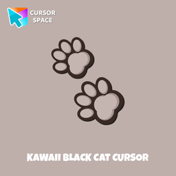 Kawaii Black Cat cursor pointer cursor