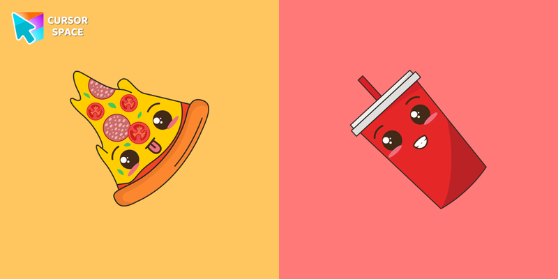 Kawaii Pizza cursor