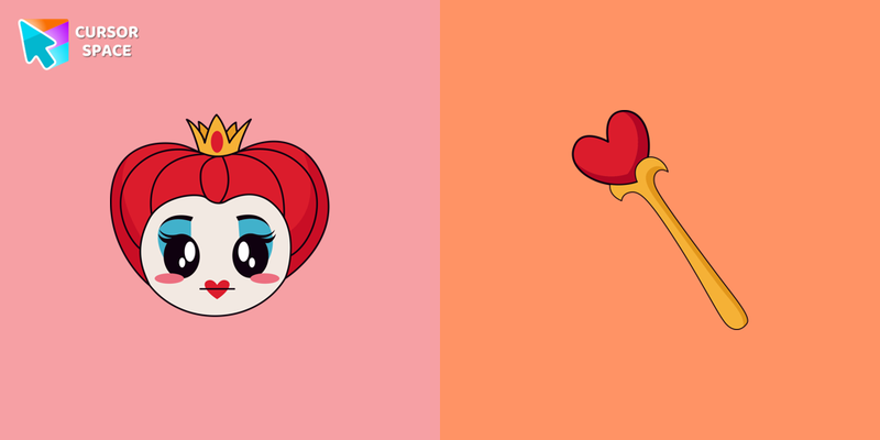 Kawaii Queen of Hearts cursor