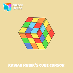 Kawaii Rubik's Cube cursor arrow cursor