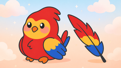 Kawaii Scarlet Macaw Cursor