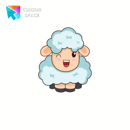 Kawaii Sheep cursor arrow cursor