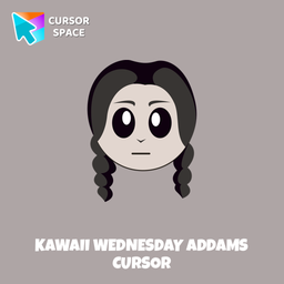 Kawaii Wednesday Addams cursor arrow cursor