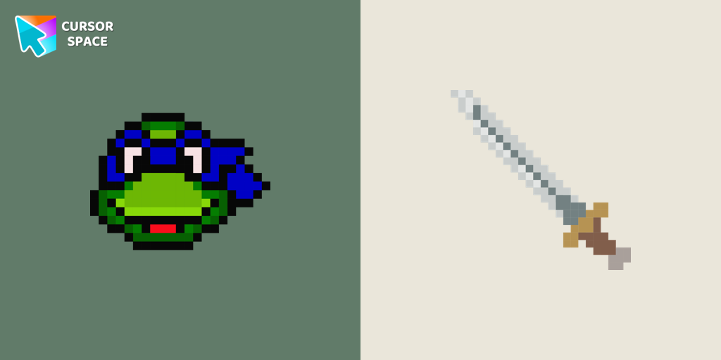 Leonardo Ninja Turtles Pixel cursor